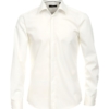 Chemise Venti cérémonie slim-fit col italien blanche ou ivoire.