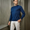 Pull ras de cou uni grande taille mérinos Monte Carlo