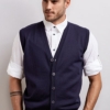 Gilet boutonné sans manches uni grande taille mérinos Monte Carlo