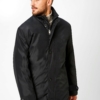 Imperméable court grande taille S4 Jackets à doublure amovible, noir.