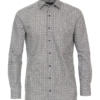 Chemise grande taille Casamoda coupe confort motifs cravate gris.
