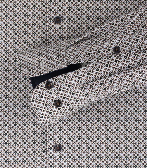 Chemise grande taille Casamoda coupe confort motifs cravate gris. – Image 4