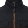 Veste zippée grande taille bi-matière, Casamoda chinée marron et empiècement noir – Image 2