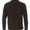 Veste zippée grande taille bi-matière, Casamoda chinée marron et empiècement noir – Image 3