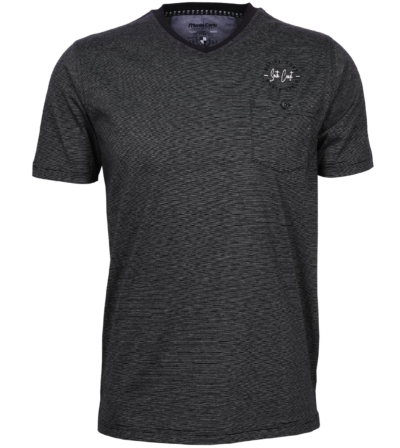 T-shirt col v grande taille Monte Carlo marine