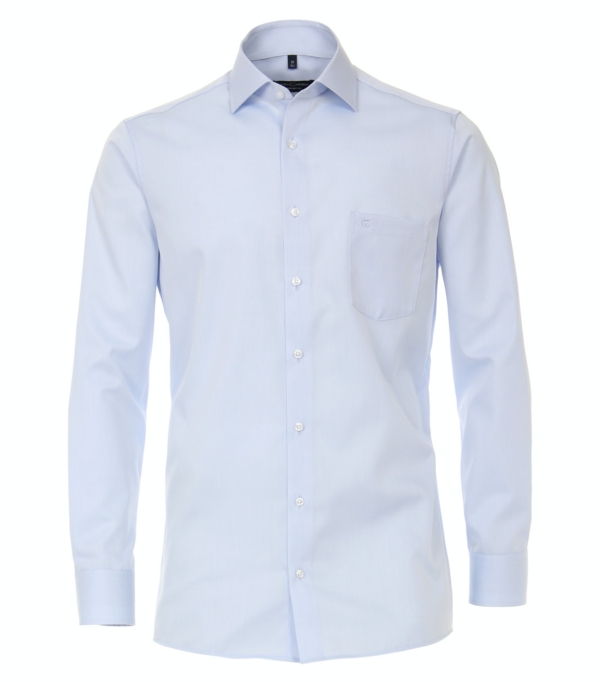 Chemise Casamoda grande taille coupe confort twill sans repassage ciel.