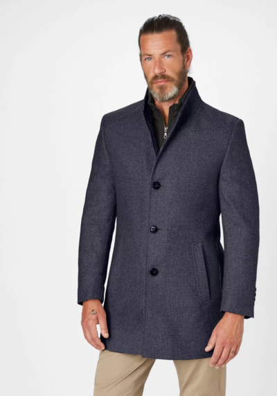 Manteau court, grande taille S4 Jackets gris bleu
