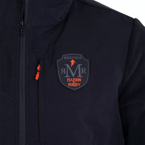 Blouson grande taille Ruckfield polaire bi-matière noir. – Image 2