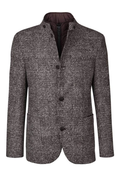 Veste grande taille Digel col mao et parementure amovible.