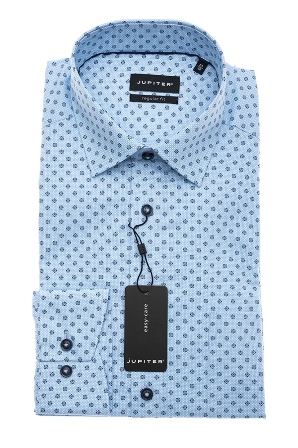 Chemise grande taille jupiter tissu cravate noblesse ciel