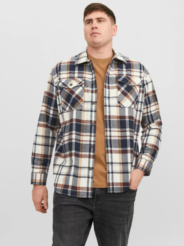Sur chemise à carreaux grande taille Jack&Jones – Image 2