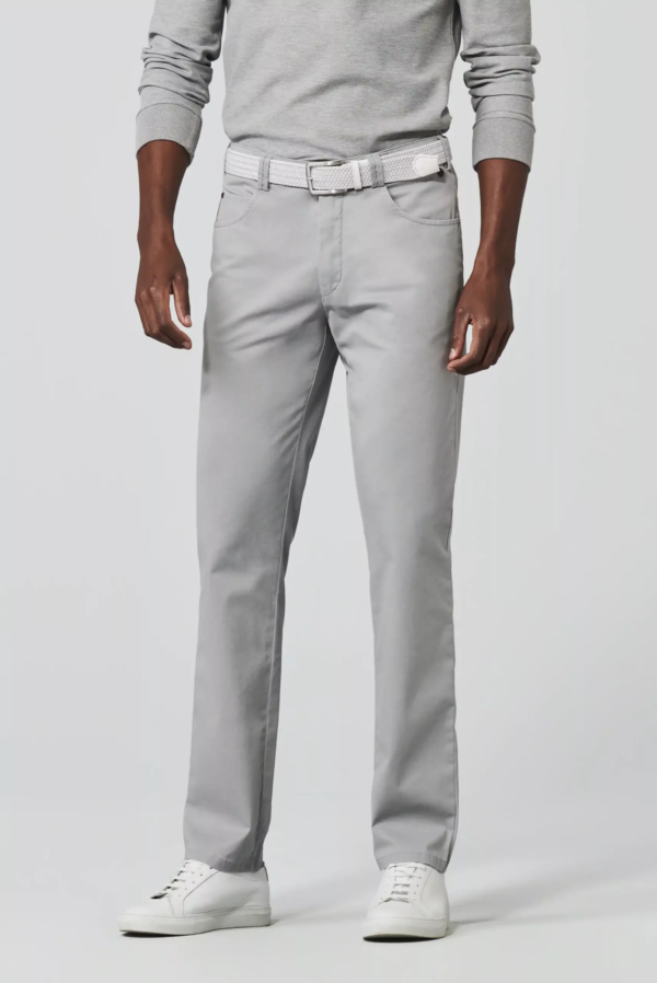 Pantalon toile grande taille Meyer New-York gris.