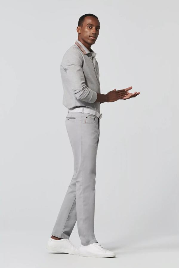 Pantalon toile grande taille Meyer New-York gris. – Image 2