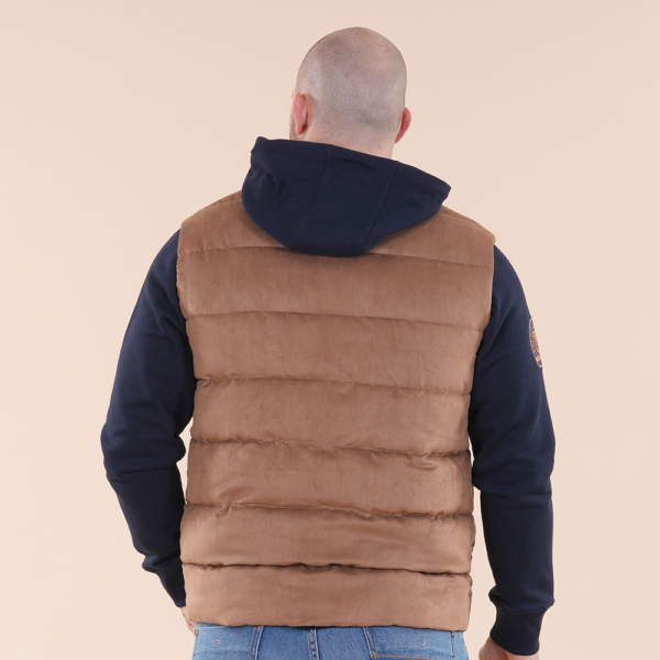 Doudoune sans manches grande taille Ruckfield beige. – Image 2