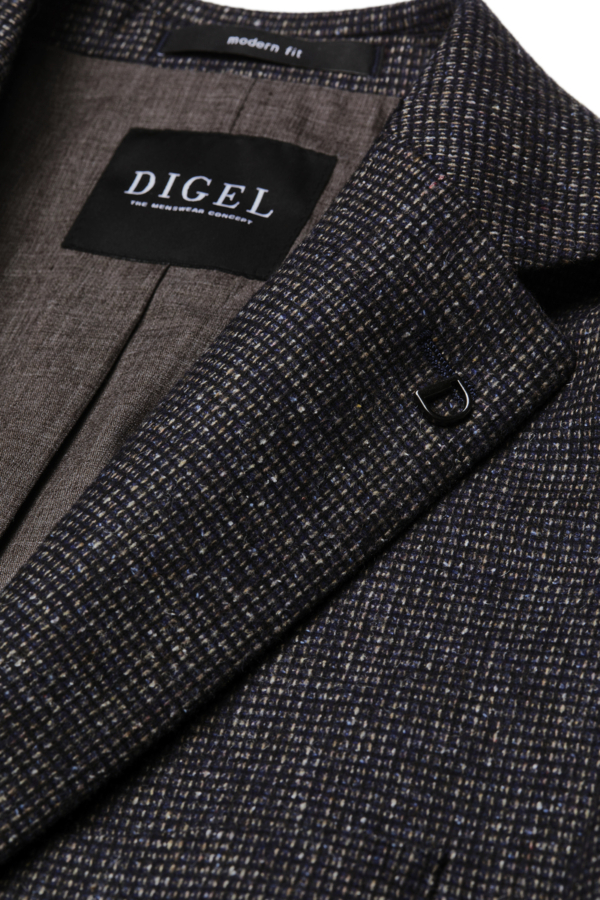 Veste grande taille Digel ezzo marine/marron trapue. – Image 3