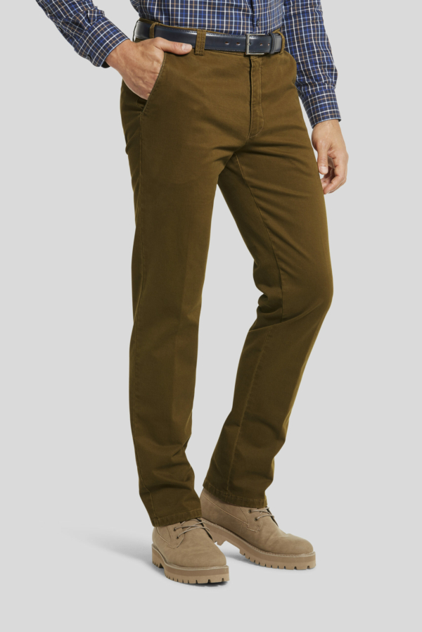 Pantalon toile grande taille Meyer, Dublin marron.