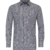 Chemise grande taille Casamoda comfort-fit petit vichy marine.