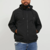 Blouson softshell grande taille à capuche Jack & Jones noir. – Image 3